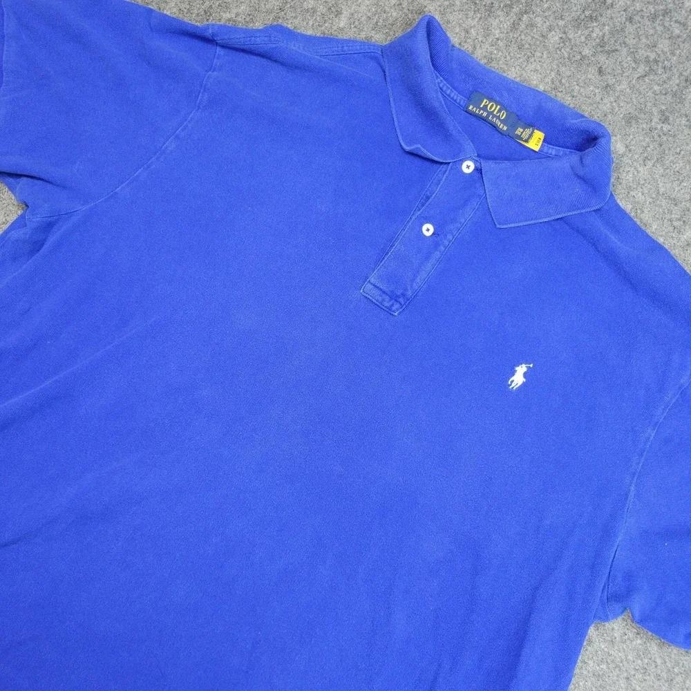 Polo Ralph Lauren Polo Mens 2XB Blue Classic Fit Embroidered Logo Preppy Big